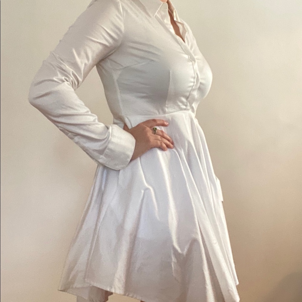 White Button Down Dress